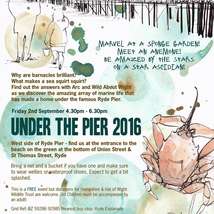 Under the pier 2016   poster by hannah george makings